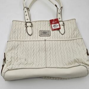 Relic Cream Quilted Tote Bag
